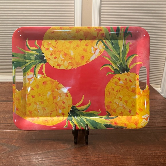 Pineapple Bowl & Pineapple Serving Tray, Medium Melamine Bowl & Large Tray Set - Picture 10 of 15